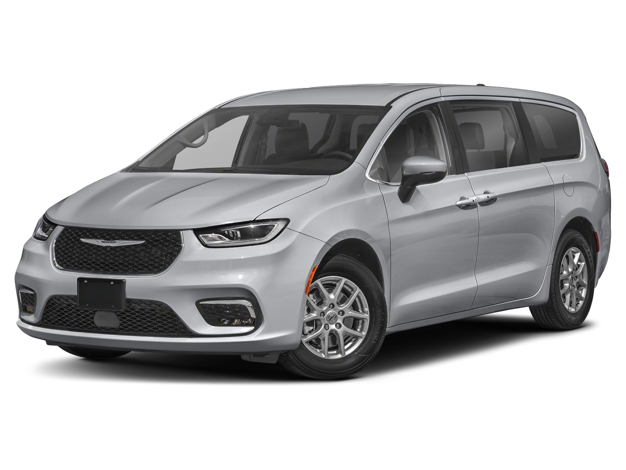 2024 Chrysler Pacifica Touring L in Silver Mist Clearcoat — front three-quarter view