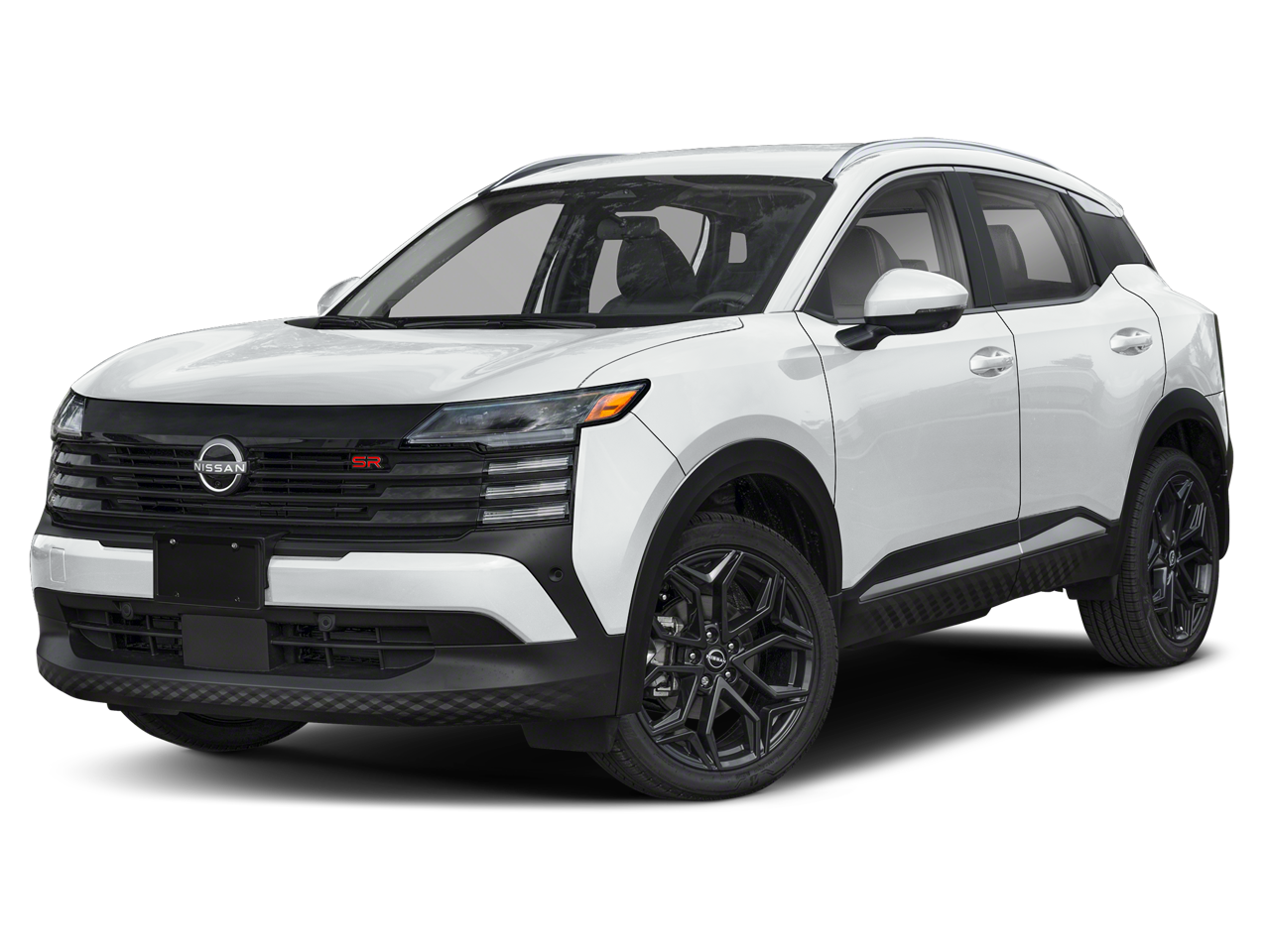 2026 Nissan Kicks SR in Aspen White Tricoat — front three-quarter view