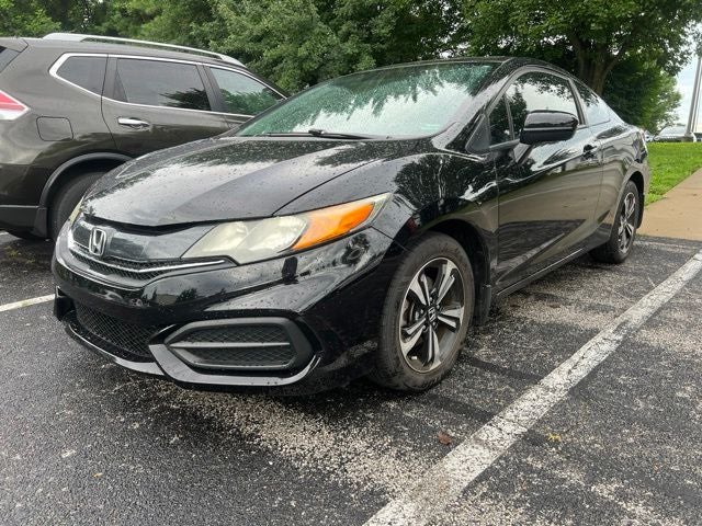 2014 Honda Civic EX in Crystal Black Pearl — front three-quarter view