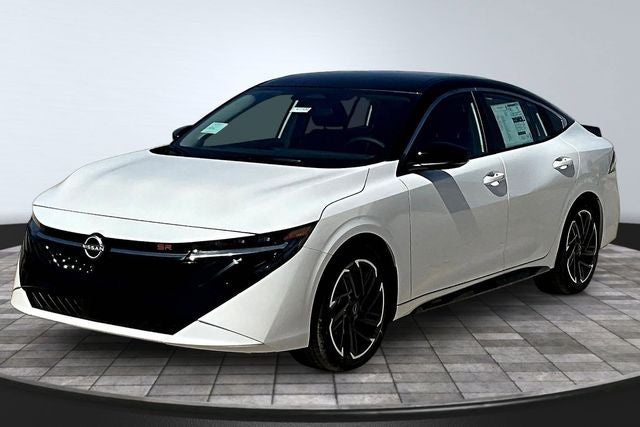 2026 Nissan Sentra SR in Aspen White/Super Black — front three-quarter view