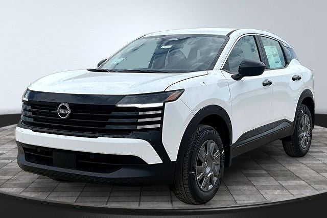 2026 Nissan Kicks S in Fresh Powder — front three-quarter view